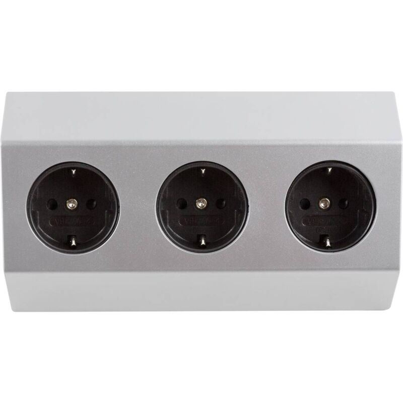foto del prodotto heitronic 500071 multipresa bianco, argento 1 pz.