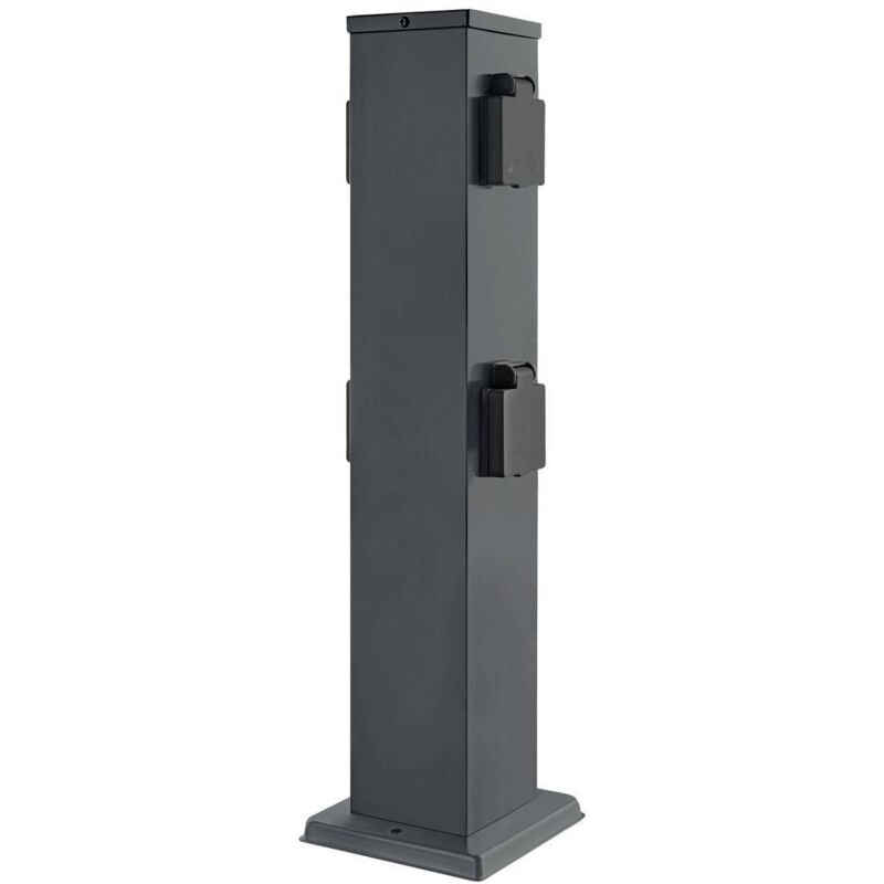 foto del prodotto heitronic - 501335 multipresa antracite protezione per i bambini