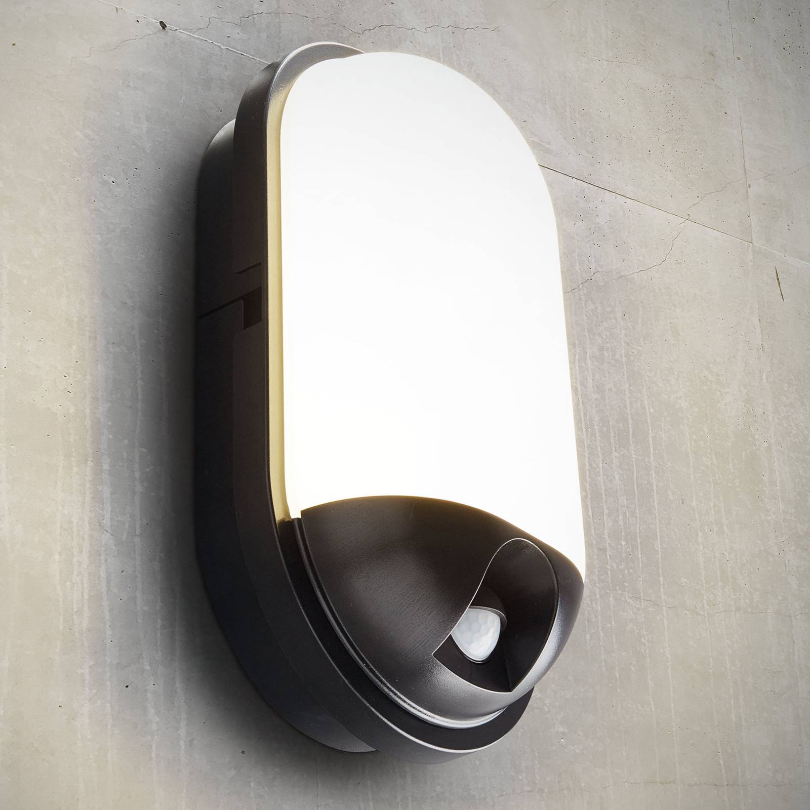 foto del prodotto heitronic applique led esterni toledo, sensore di movimento