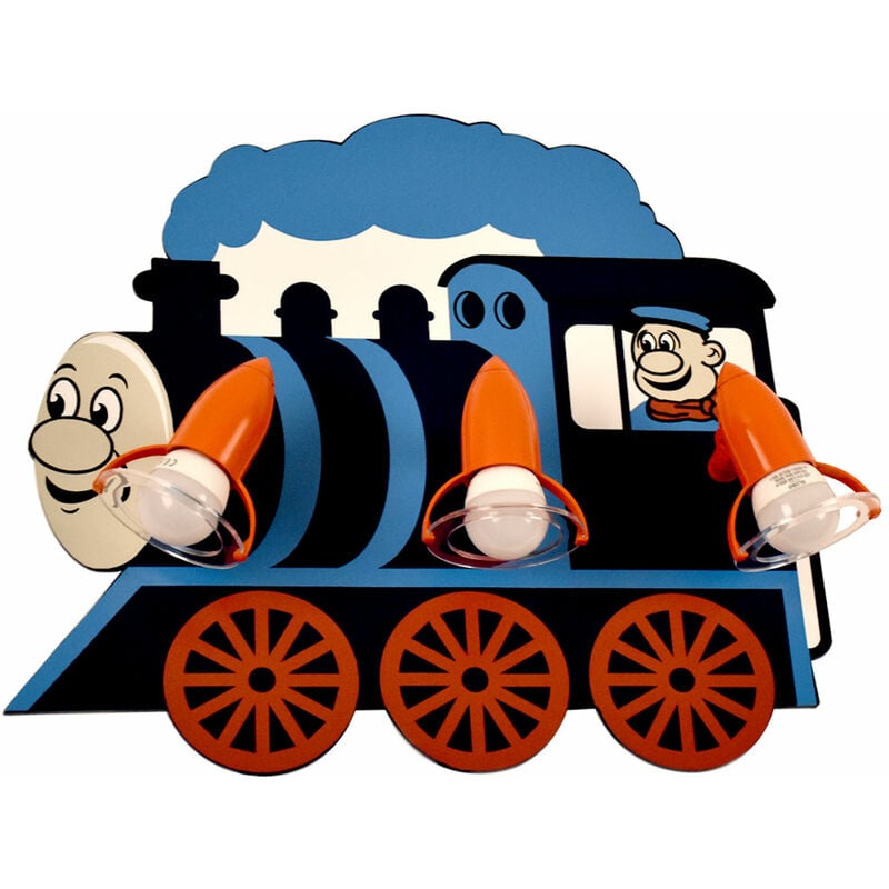 foto del prodotto heitronic lampada da soffitto per camera da letto per bambini lampada da parete per locomotiva 27356