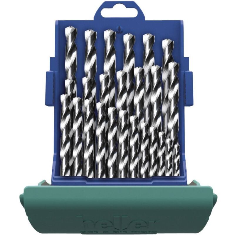 foto del prodotto heller tools 21965 5 hss kit punte a spirale da metallo 25 parti cobalto din 338 alberino cilindrico 1 kit