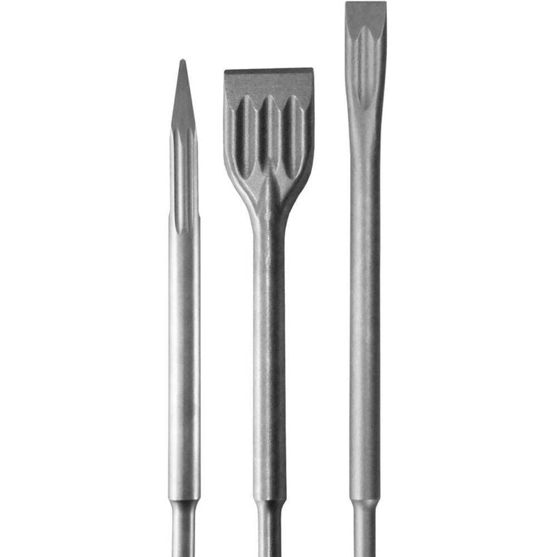 foto del prodotto heller tools 23765 9 kit scalpelli 3 parti 25 mm, 50 mm lunghezza totale 400 mm sds max 1 pz.