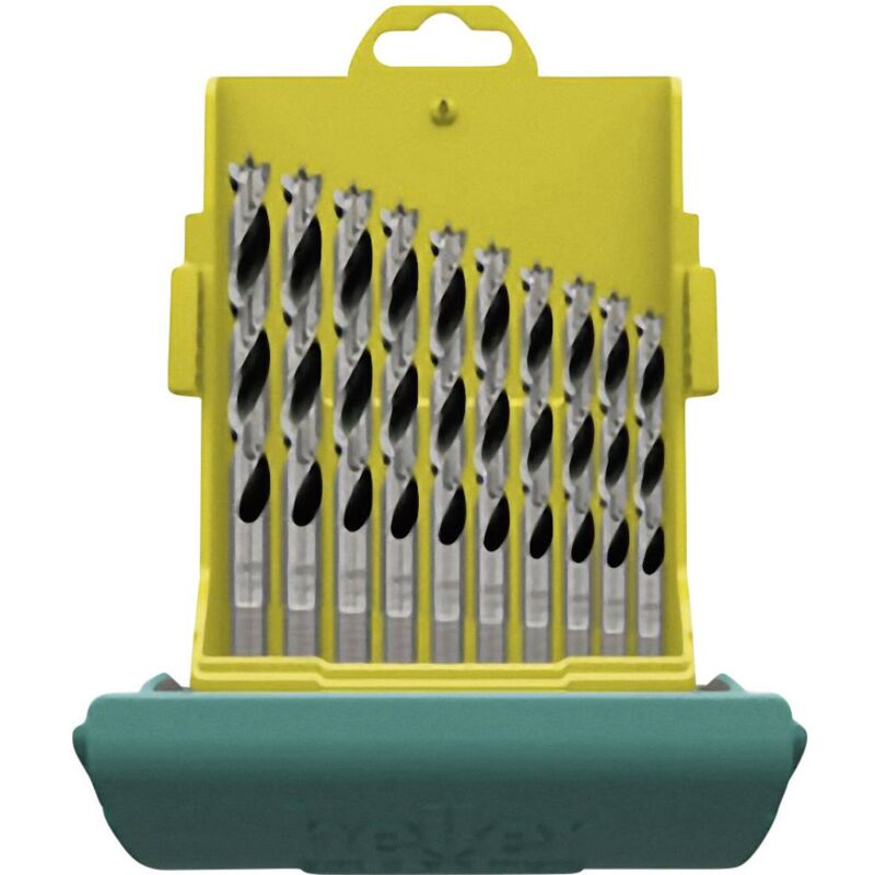 foto del prodotto heller tools 28708 1 kit punte a spirale da legno 10 parti 3 mm, 4 mm, 5 mm, 6 mm, 7 mm, 8 mm, 9 mm, 10 mm, 11 mm, 12 m