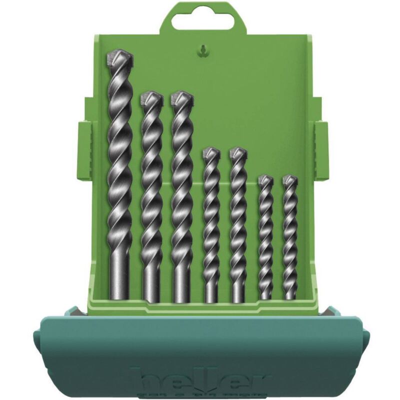 foto del prodotto heller tools 3015 18037 5 acciaio kit punte per pietra 7 parti 4 mm, 5 mm, 6 mm, 8 mm, 10 mm, 12 mm alberino cilindrico