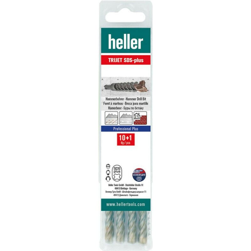 foto del prodotto heller trapano a percussione sds plus trijet ultimate 6x160 100mm 10 1 multipack