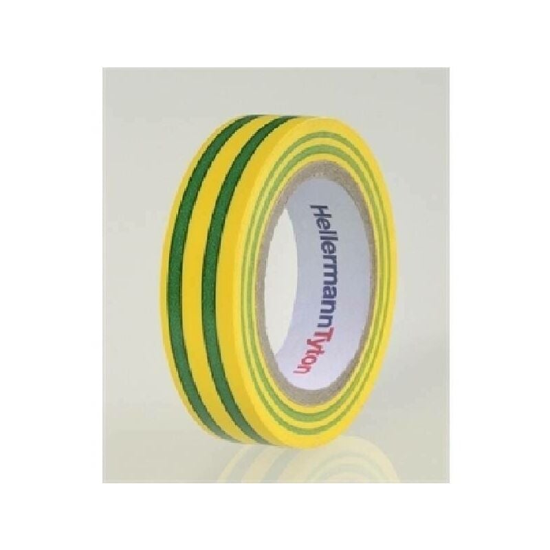 foto del prodotto hellermann tyton helatape flex 15 nastro isolante in pvc multiuso colore giallo verde 710 00106