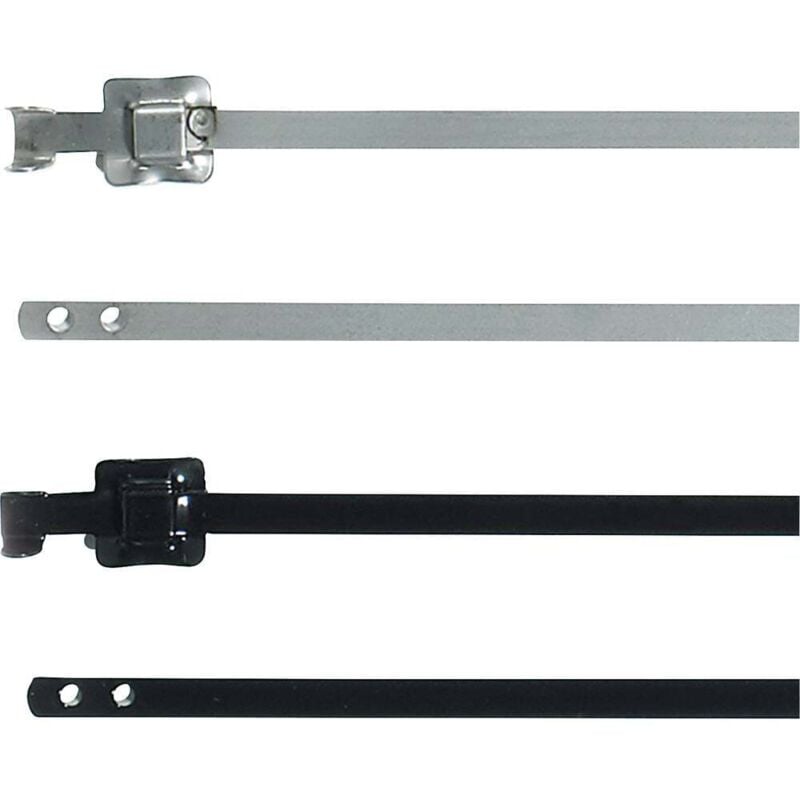 foto del prodotto hellermanntyton 111 91161 mlt16ssc5 ss316 sp bk fascetta per cavi 430 mm 5 mm nero perline di fissaggio cintura, stabil