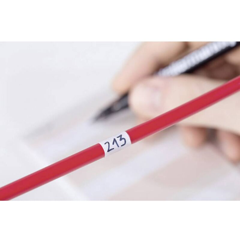 foto del prodotto hellermanntyton 598 40402 hsmb c4 1402 wh 1402 cl wh etichette autolaminanti per cavi bianco 1 pz.