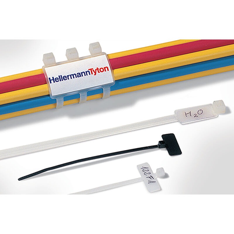 immagine 0 del prodotto hellermanntyton confezione da 10 etichette identificative 203x4,6mm con fascette una penna indelebile inclusa
