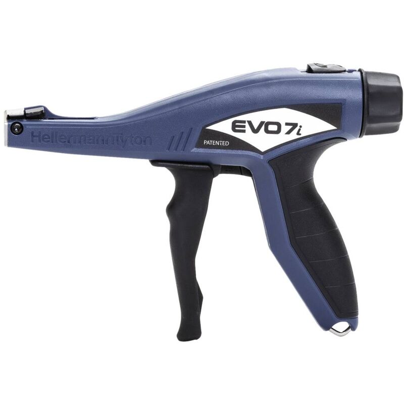 foto del prodotto hellermanntyton evo7i pinza per fascette fermacavi manuale con alloggiamento in plastica blu nero