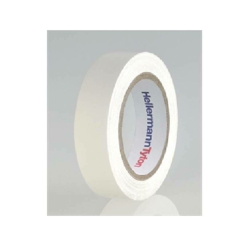 foto del prodotto hellermanntyton hellermann tyton helatape flex 15 nastro isolante in pvc multiuso colore bianco 710 00105