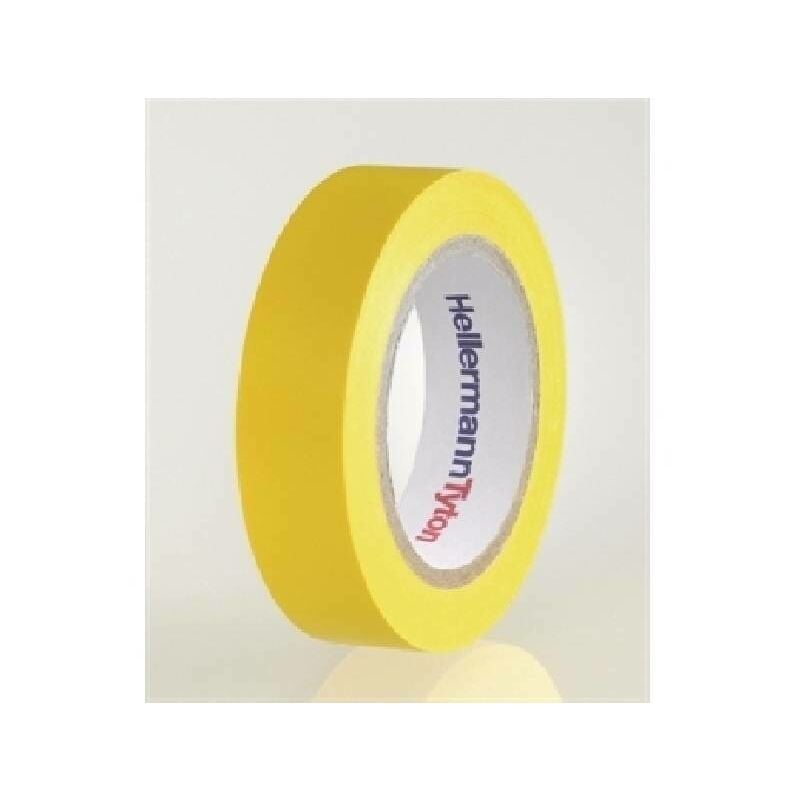foto del prodotto hellermanntyton hellermann tyton helatape flex 15 nastro isolante in pvc multiuso colore giallo 710 00102