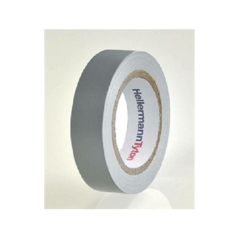 foto del prodotto hellermanntyton - hellermann tyton helatape flex 15 - nastro isolante in pvc multiuso colore grigio 710-00108