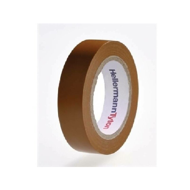 foto del prodotto hellermanntyton hellermann tyton helatape flex 15 nastro isolante in pvc multiuso colore marrone 710 00107
