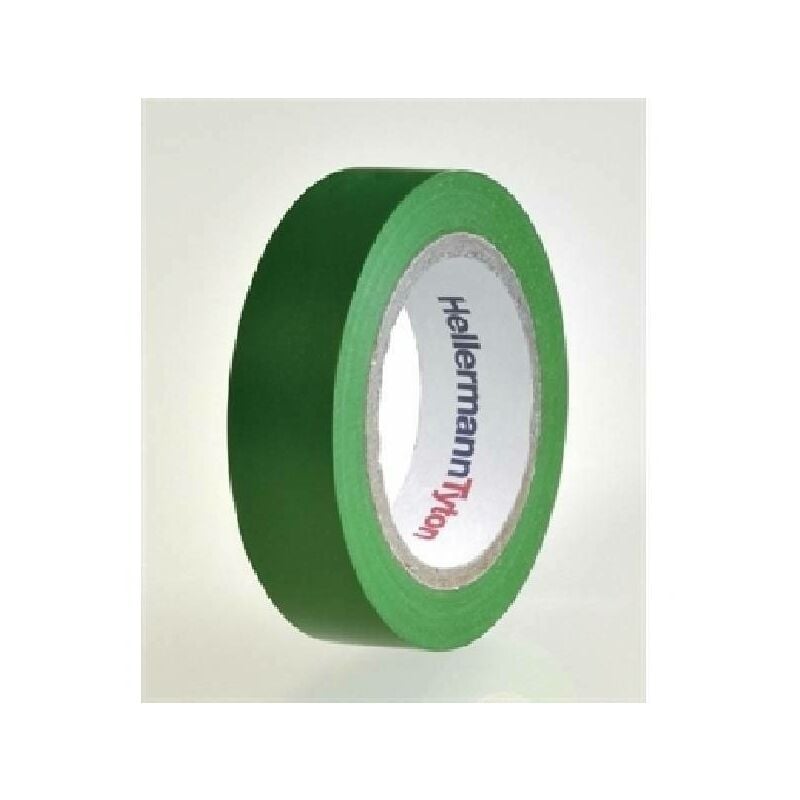 foto del prodotto hellermanntyton hellermann tyton helatape flex 15 nastro isolante in pvc multiuso colore verde 710 00103