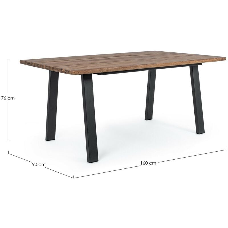 foto del prodotto hellin tavolo giardino legno antracite naturale oslo 160x90 cm
