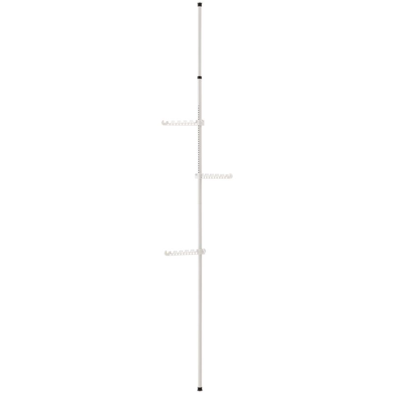 foto del prodotto helloshop26 appendiabiti telescopico con altezza regolabile 110 305 cm bianco