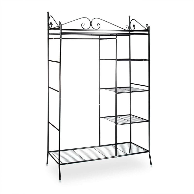 foto del prodotto helloshop26 armadio con coperchio 172 cm in metallo nero