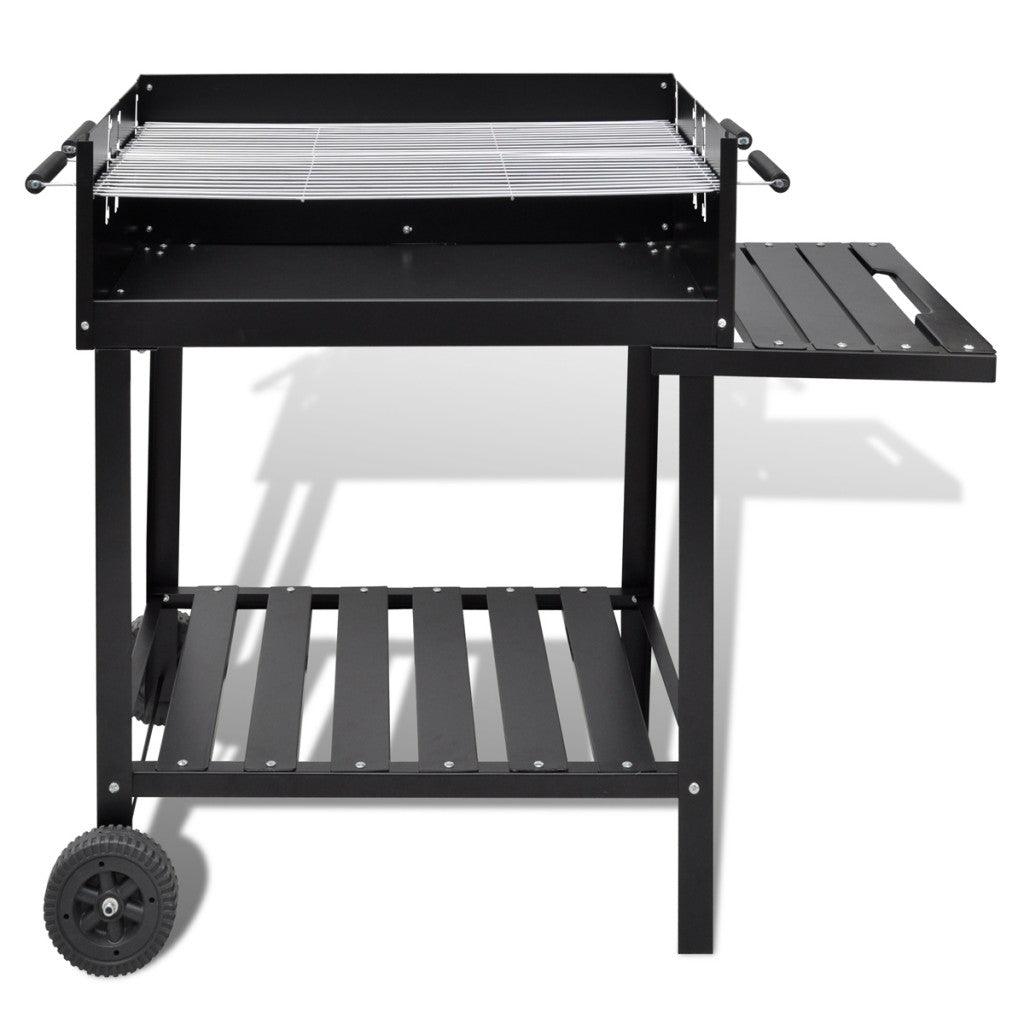 foto del prodotto helloshop26 barbecue a carbonella in acciaio inox su ruote