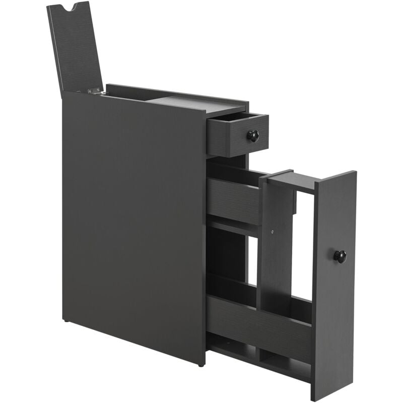 foto del prodotto helloshop26 base da bagno con 2 cassetti 58 x 16 x 48 cm grigio scuro