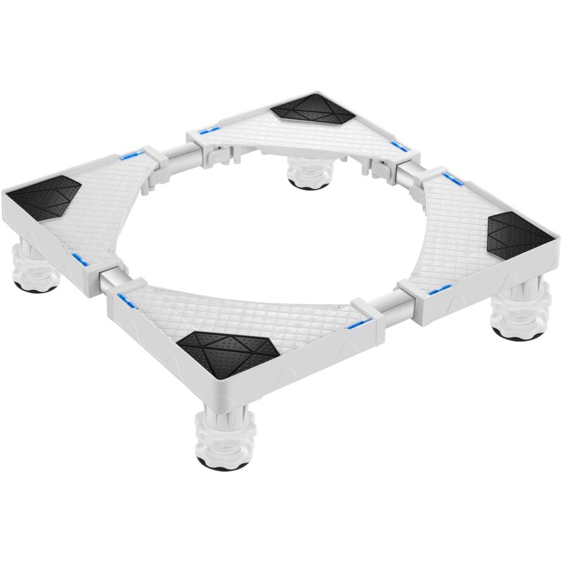 foto del prodotto helloshop26 base supporto regolabile per sollevamento lavatrice e frigorifero colore bianco