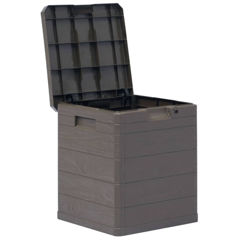 foto del prodotto helloshop26 baule portaoggetti per mobili da giardino 90 litri marrone
