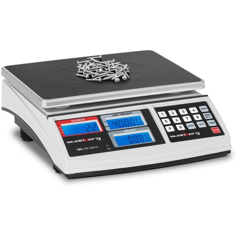 foto del prodotto helloshop26 bilancia contapezzi bianca 30 kg 1 g 140000599