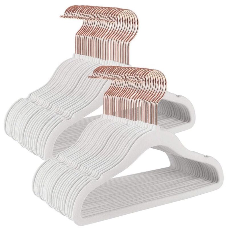 foto del prodotto helloshop26 caratteristiche colori bianco materiali plastica abs, velluto, gancio in metallo dimensioni per gruccia 30 x 0,5 x 20,5 cm l x p x