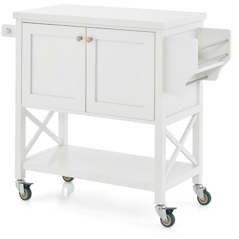 foto del prodotto helloshop26 carrello da cucina con rotelle con armadietto portaoggetti isola della cucina portasciugamani e portaspezie vassoio in legno carrello