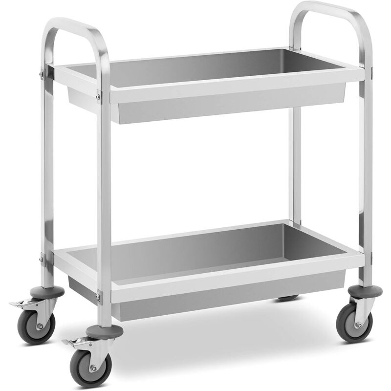 foto del prodotto helloshop26 carrello di servizio in acciaio inox carrello di servizio ristorante capacit di carico 72 kg, distanza tra i vassoi 465 mm,