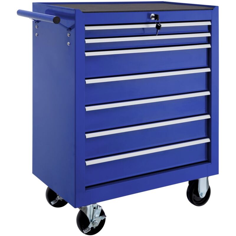 foto del prodotto helloshop26 carrello officina 7 cassetti blu 3408113