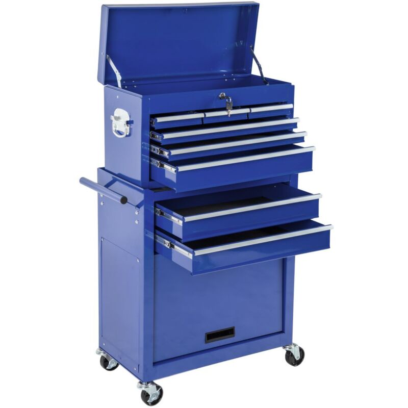 foto del prodotto helloshop26 carrello officina 8 cassetti blu 3408116
