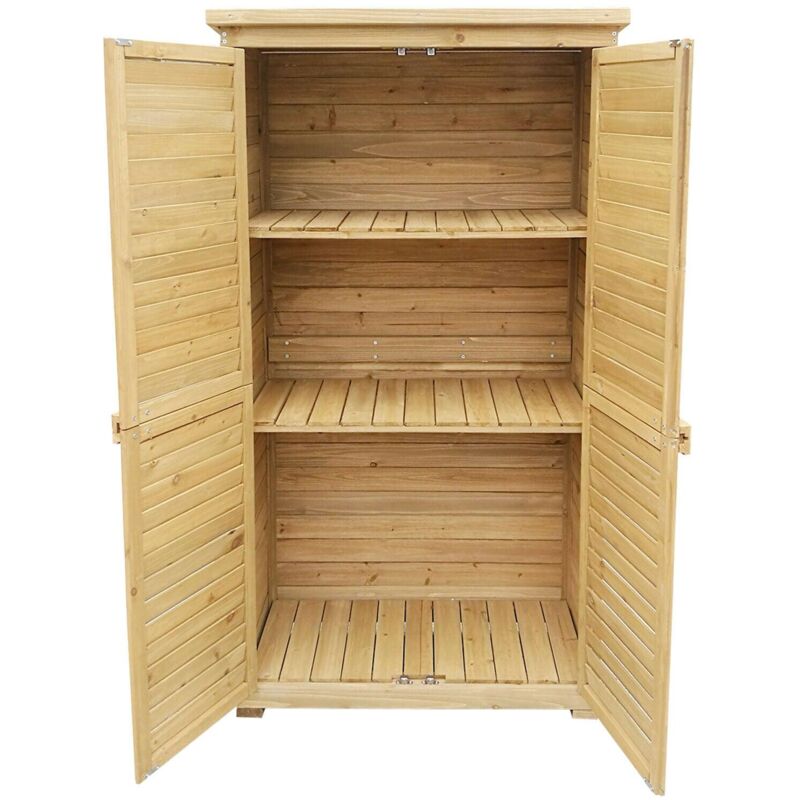 foto del prodotto helloshop26 casetta da giardino armadio ante a doghe 160 cm legno di abete tetto in bitume 160002170