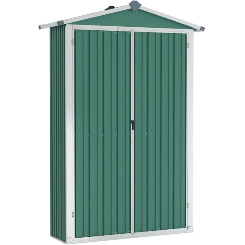 foto del prodotto helloshop26 - casetta da giardino casetta per cabine casetta per riporre gli attrezzi casetta per esterni robusta 116 x 45 x 175 cm acciaio zincato verde 020022343