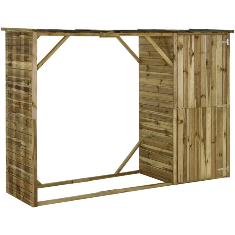 foto del prodotto helloshop26 casetta per attrezzi da giardino pino 253 x 80 x 170 cm marrone 020022158