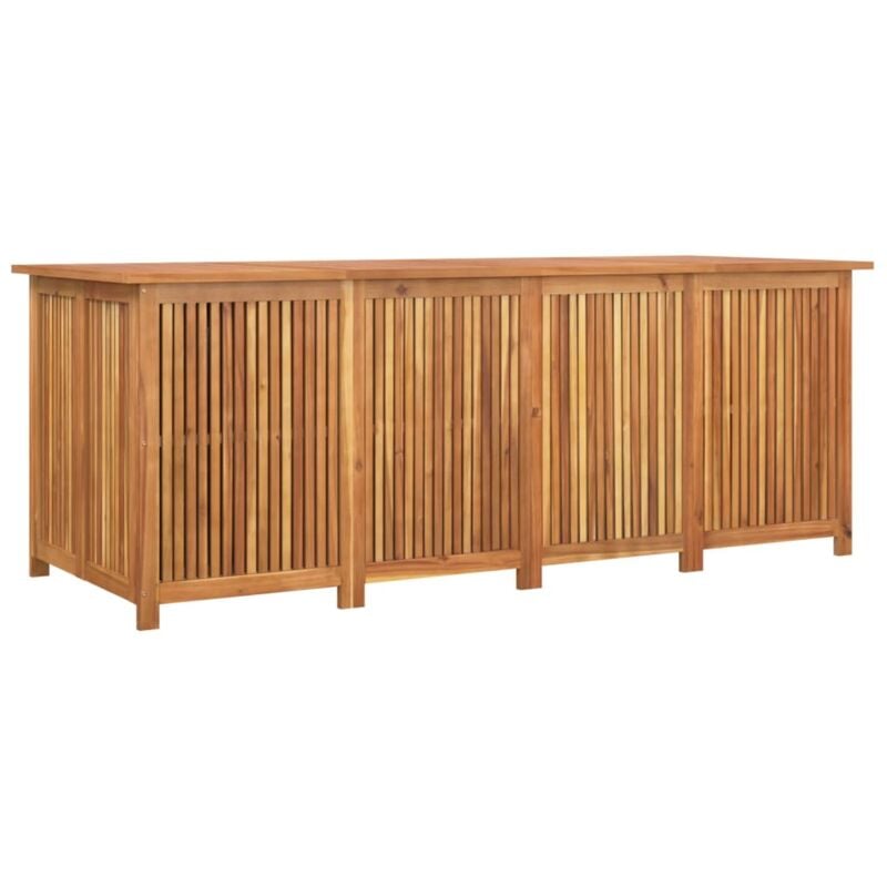 foto del prodotto helloshop26 cassetta portaoggetti per mobili da giardino 200 x 80 x 75 cm in legno massello di acacia