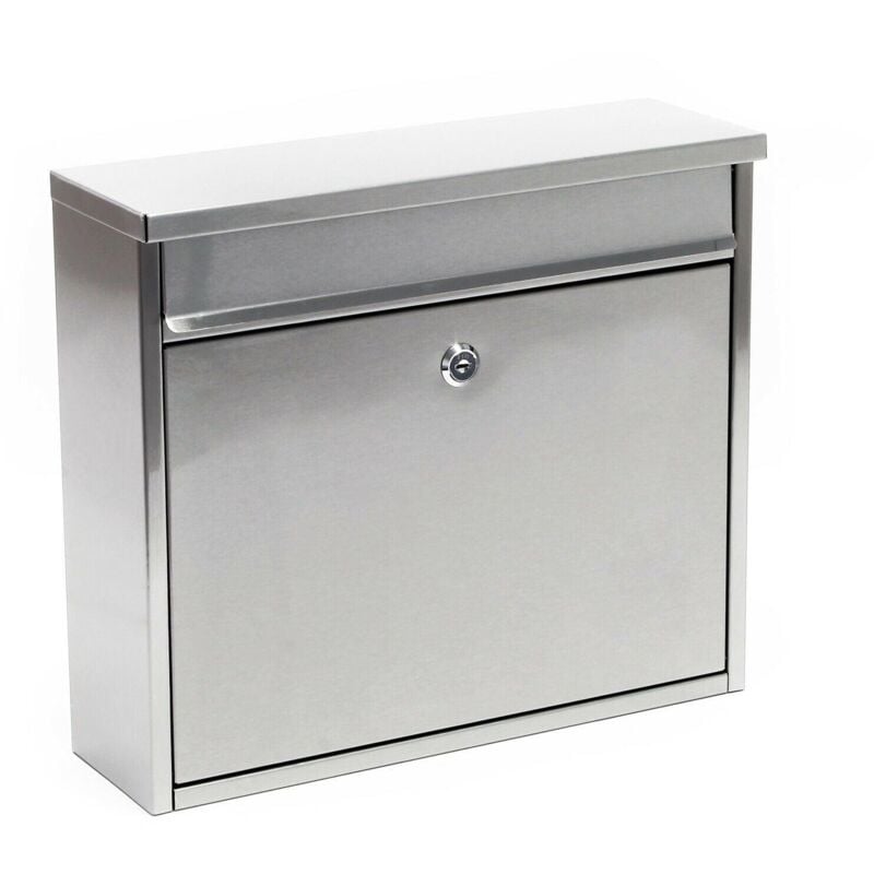 foto del prodotto helloshop26 cassetta postale di design cassetta postale da parete in acciaio inossidabile 32 x 36 x 11,5 cm argento