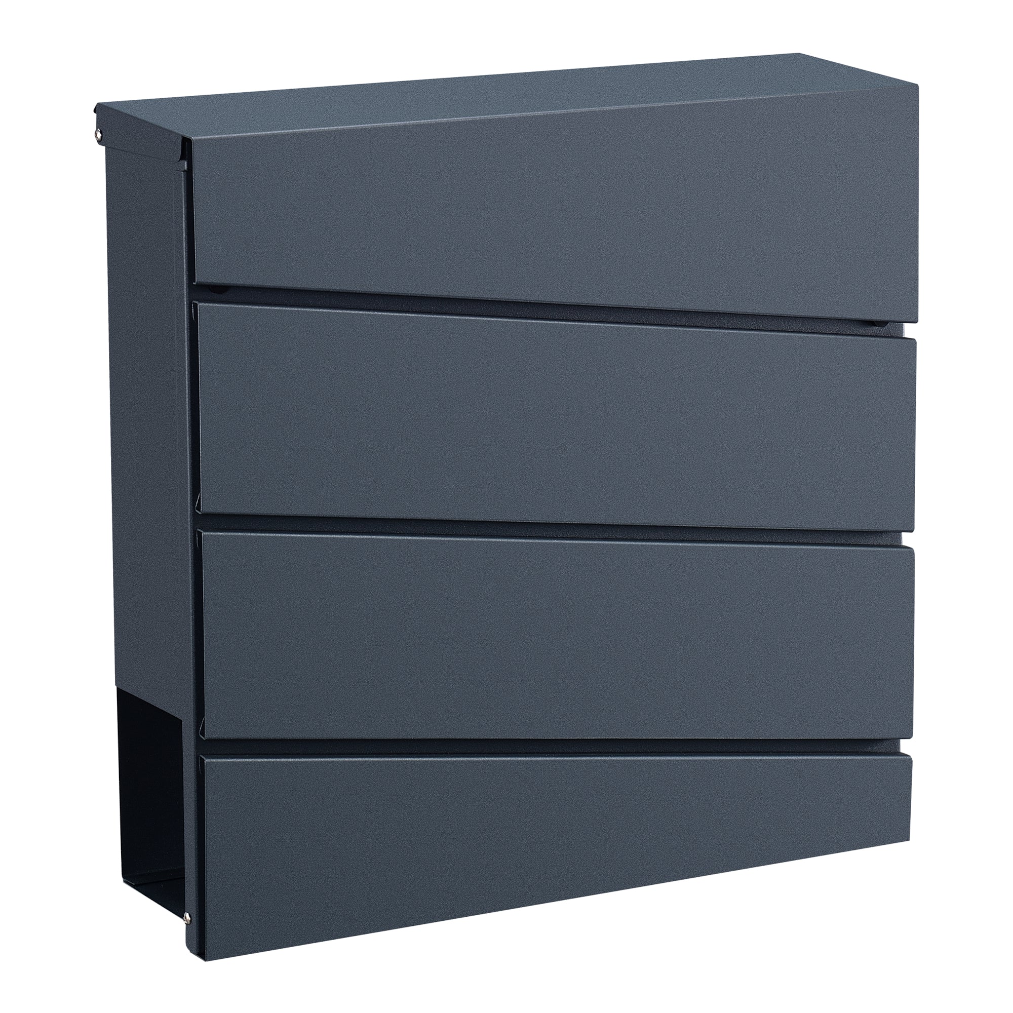 foto del prodotto helloshop26 cassetta postale in acciaio zincato 37x37x11 cm grigio antracite 030006522