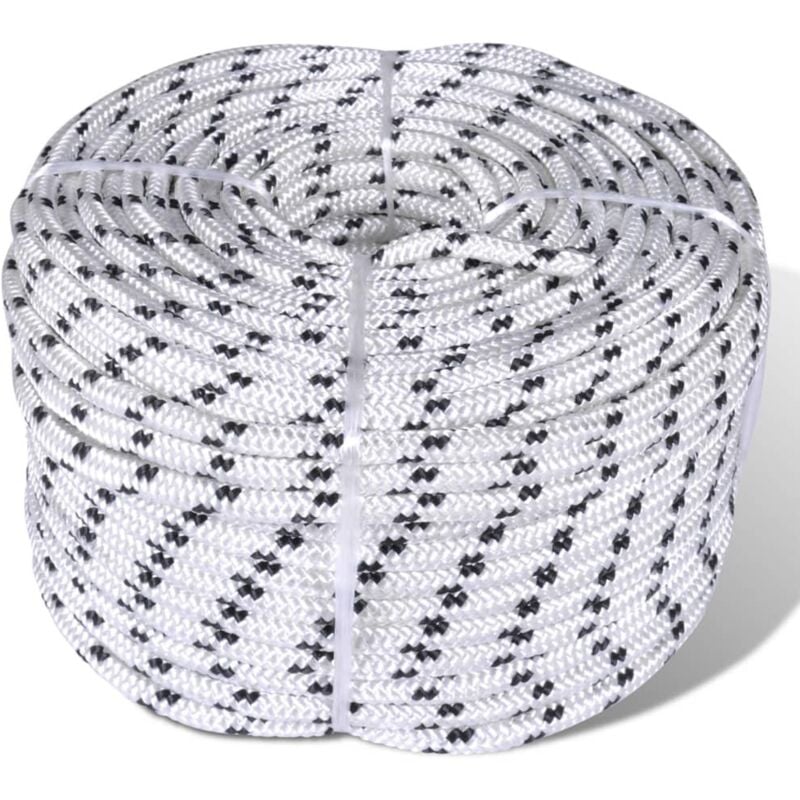 foto del prodotto helloshop26 cima per barca intrecciata in poliestere 10 mm 250 m bianco 020003380