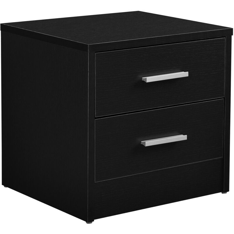 foto del prodotto helloshop26 comodino comodino 2x cassetti elegante truciolato melaminico nero 38 x 34 x 37 cm