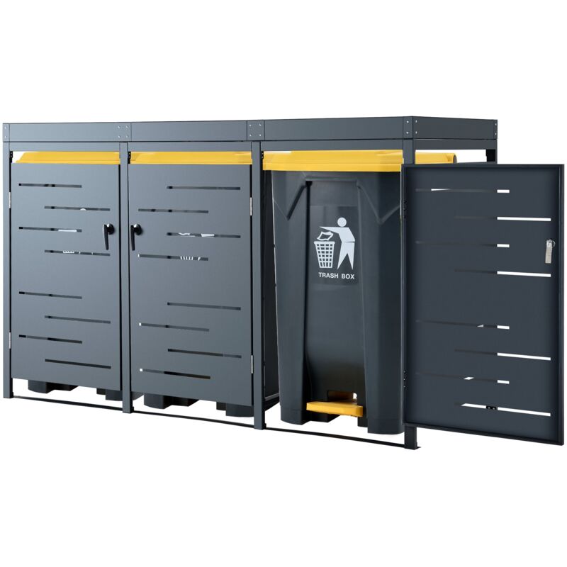 foto del prodotto helloshop26 - copribidone esterno in acciaio zincato 122 x 196 x 80 cm 030006692