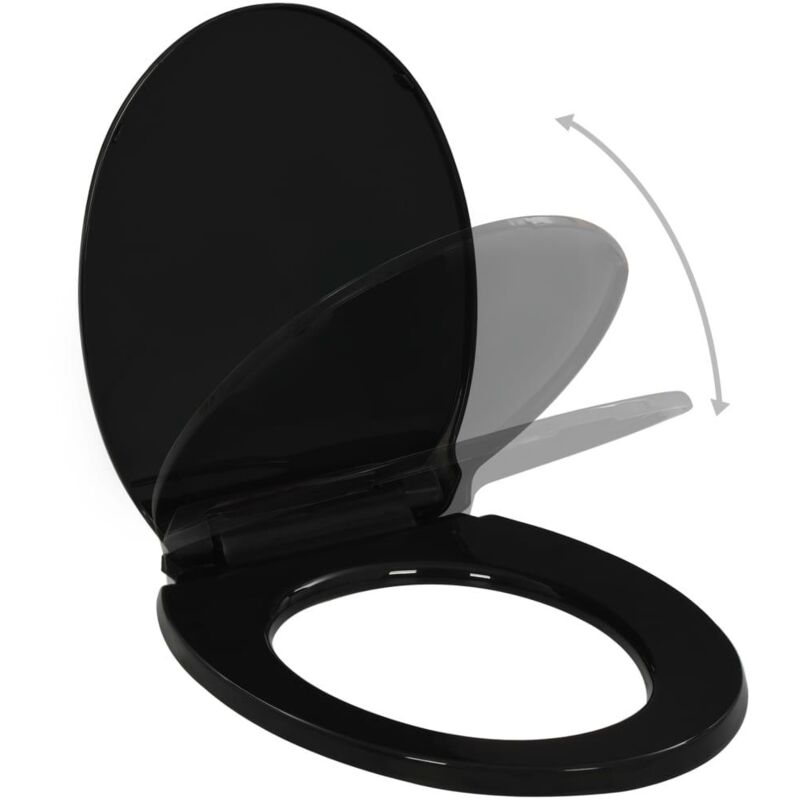 foto del prodotto helloshop26 copriwater rallentato sgancio rapido nero 020021274