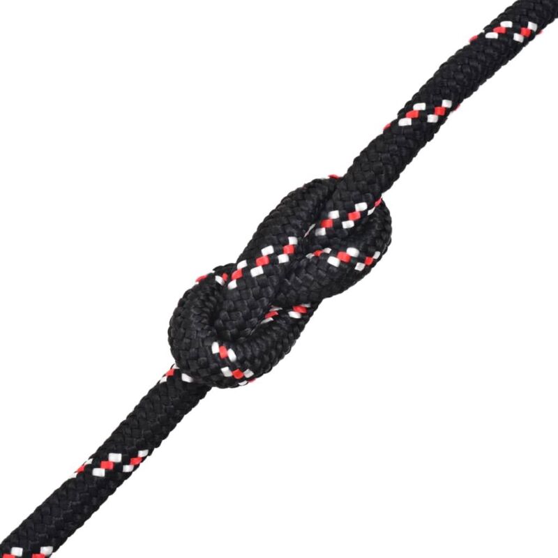 foto del prodotto helloshop26 corda per barca in polipropilene 12 mm 250 m corda per sollevamento sartiame nera 020003333