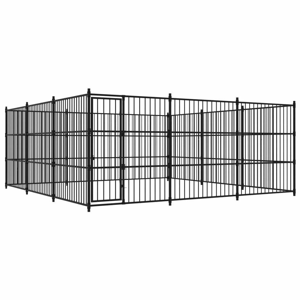 foto del prodotto helloshop26 cuccia da esterno gabbia recinto per animali box per cani da esterno per cani 450 x 450 x 185 cm