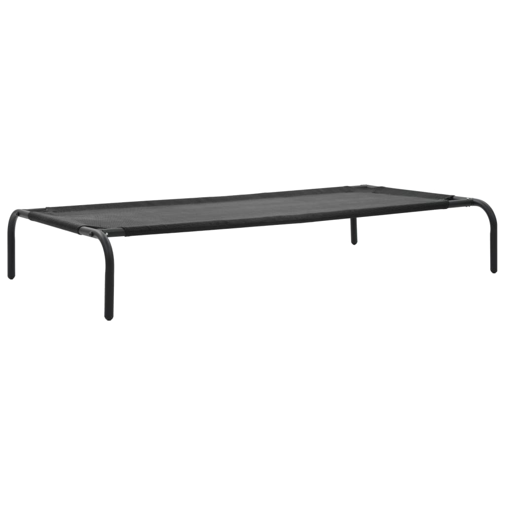 foto del prodotto helloshop26 cuccia rialzata per cani l cestini in textilene cestino per cani 110 x 65 x 20 cm nero