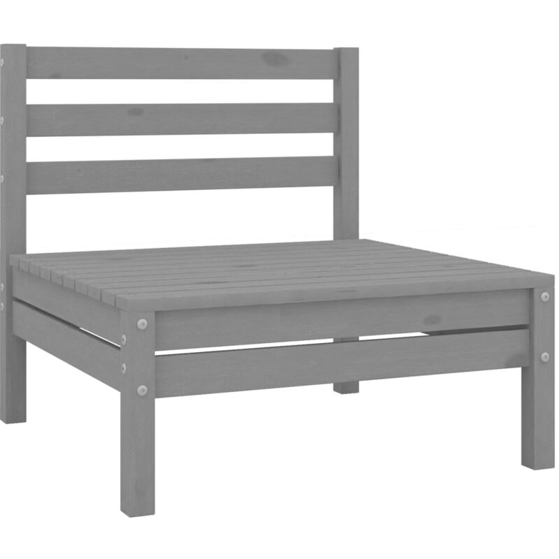 foto del prodotto helloshop26 divano da giardino centrale 63,5 x 63,5 x 62,5 cm in legno massello di pino grigio 020013203