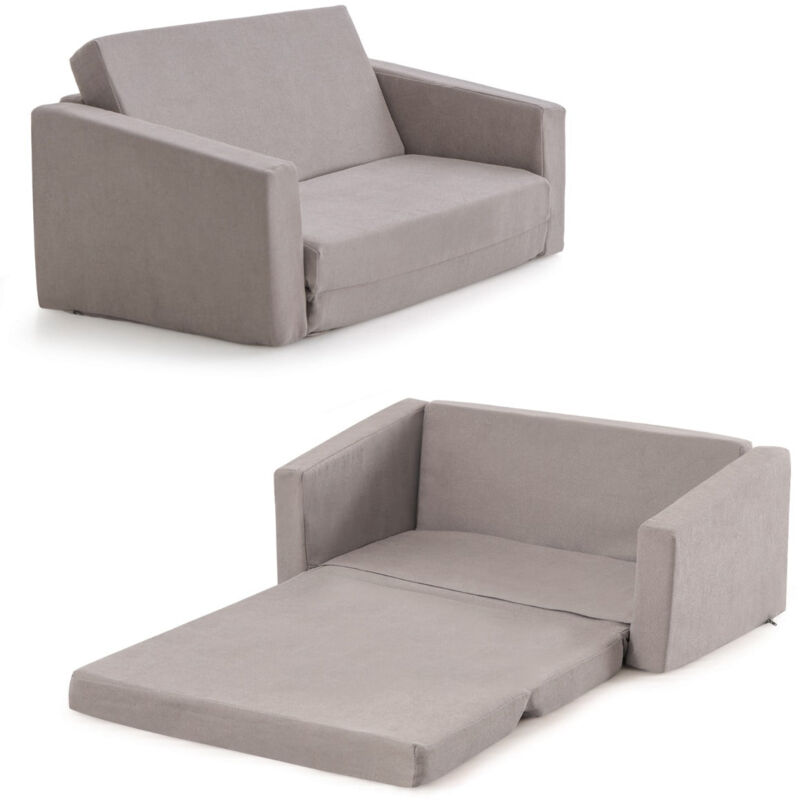 foto del prodotto helloshop26 divano letto per bambini 2 in 1 2 posti in flanella tessile con rivestimento sfoderabile e lavabile portata 50 kg per 18 36 mesi