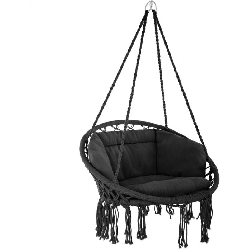 foto del prodotto helloshop26 elisa poltrona sospesa amaca mobili da giardino diametro 80 cm nero 2208166