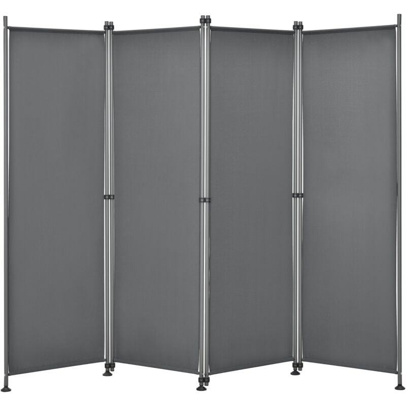 foto del prodotto helloshop26 frangivista con 4 pannelli in poliestere 215 x 170 cm grigio ardesia 030006552