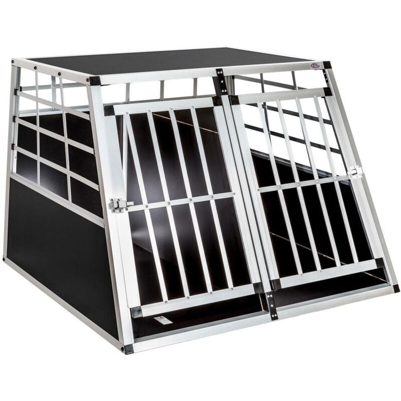 foto del prodotto helloshop26 gabbia per trasporto cani doppia con schienale dritto 97 x 90 x 69,5 cm 3708144 2
